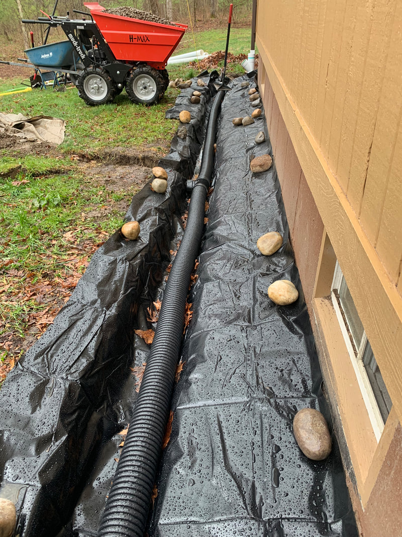 Foundation drainage system protecting East Memphis home