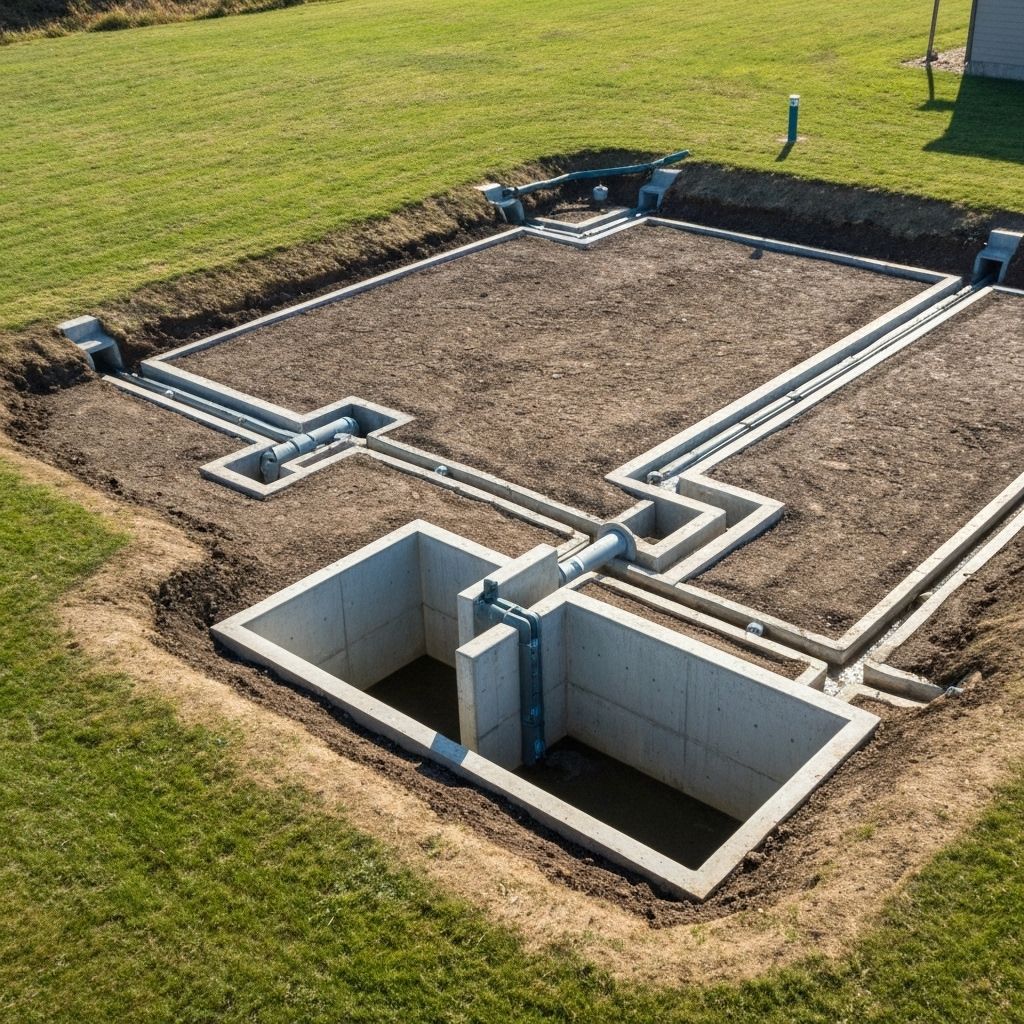 Replacement catch basin set in a dry, well-drained Memphis yard